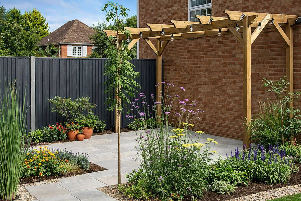 small timber pergolas